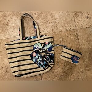 Vera Bradley Beach tote with wristlet